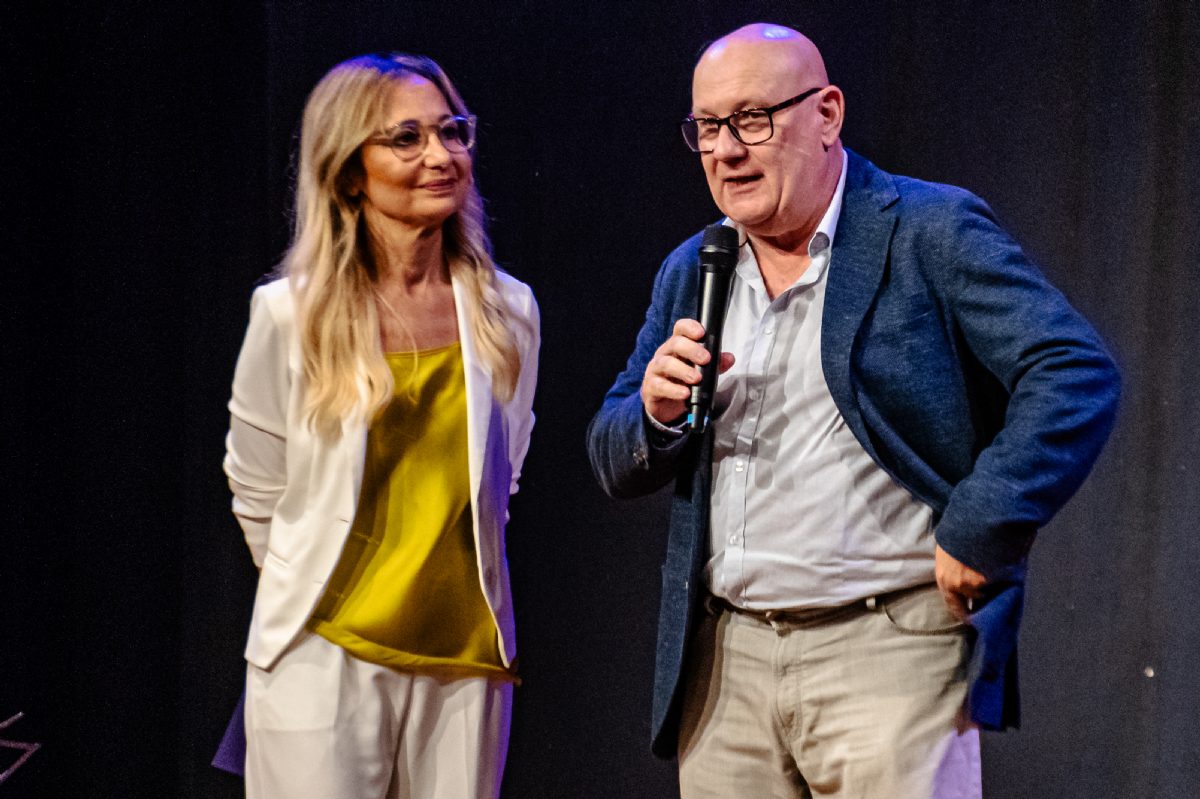 La giornalista e conduttrice di Rai Isoradio - Elena Carbonari con Gaetano Campanile